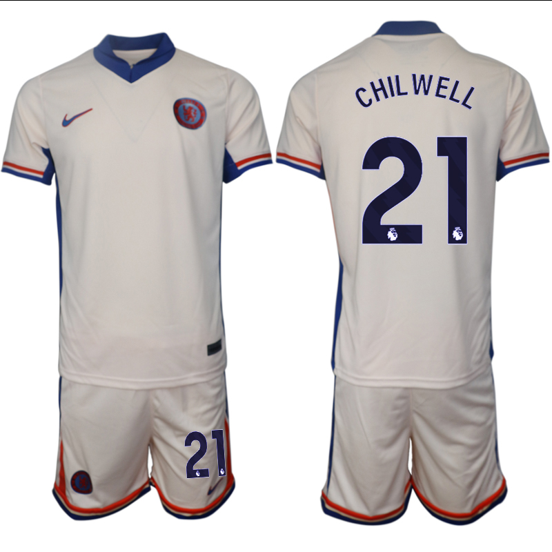 Men 2024-2025 Club Chelsea away Cream #21 Soccer Jersey